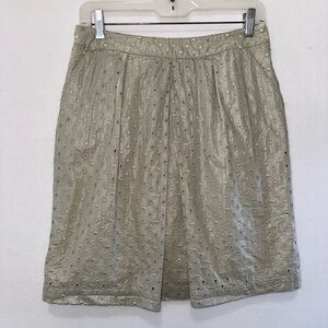 2 for $26 Boden Limited Edition Eyelet Lace Skirt Pleated Iridescent 6 READ